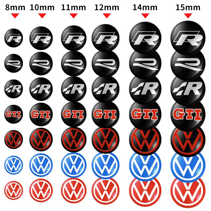 Для VW Volkswagen Jetta MK5 Golf Наклейка-эмблема на ключ автомобиля Наклейки с логотипом на ключ управления автомобилем Для Volkswagen Tiguan Bora POLO PASSAT CC К