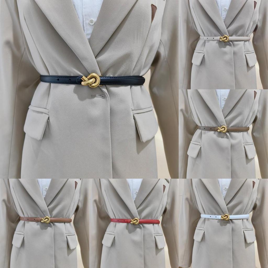 Waist Leather Handmade Belt For Women With Alloy Fastener For Trendy Casual Wear