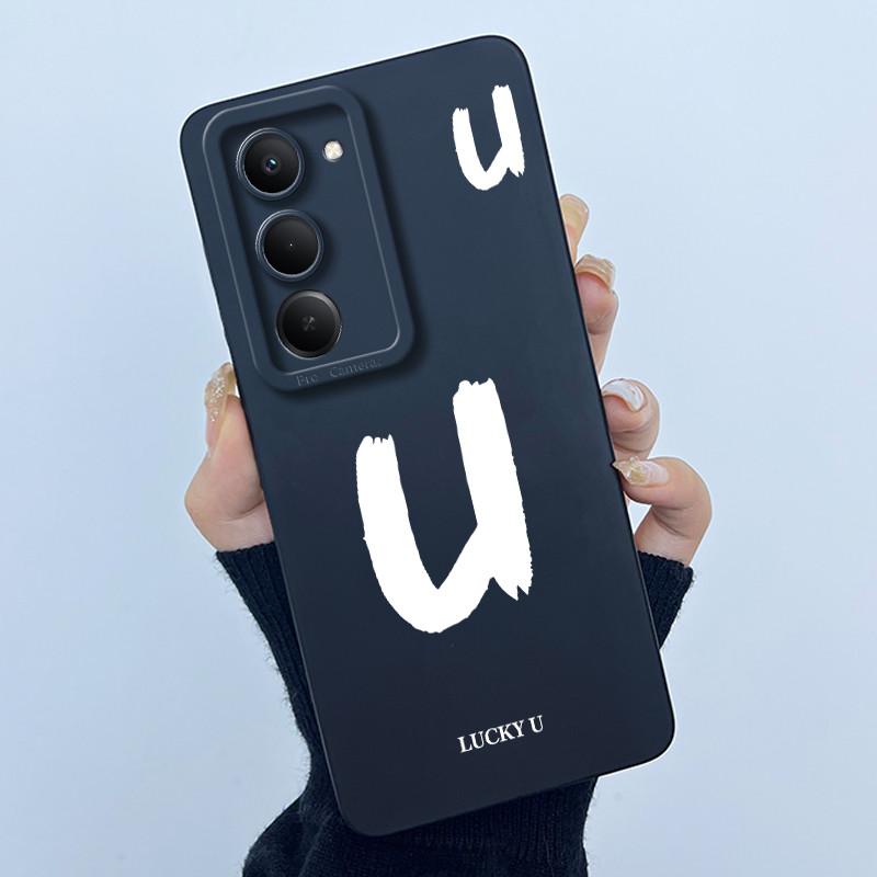 For Xiaomi Redmi 15 5G Cover Case Cute Initial Letters Couple Silicone Soft Matte Phone Bumper for REDMI15 5G Shockproof Casing