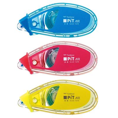 Tombow Pit Air Mini Клей-лента ширина ленты x 10 м (6-миллиметровая лента) Синий/Розовый/Зеленый 3 шт. HCB-324X