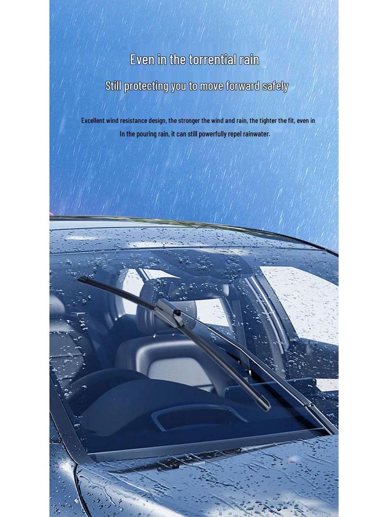 Silent Frameless Wiper Blade for Foton Aoling CTX Light Trucks, Six-Layer Rubber Strip