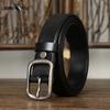 Women's Wide Leather Belt Korean Style Fashion Trendy Leather Pin Buckle Pure Cowhide Simple Casual All-Match Belt