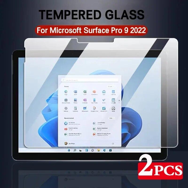Защитная пленка для экрана Microsoft Surface Pro 4, 5, 6, 7, 8X9, 13 дюймов, 12,3 Go 2, 3, 2 шт., защитная пленка против царапин, прозрачное закаленное стекло