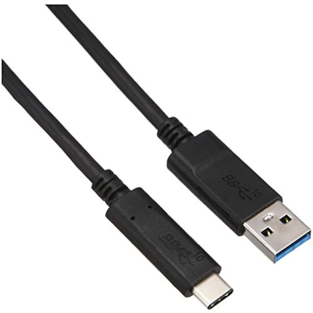 USB-кабель Elecom Type C (USB-A на USB-C) 1,0 м USB 3.1 Сертифицированный Выход 3А Макс. 10 Гбит/с Черный USB3-AC...