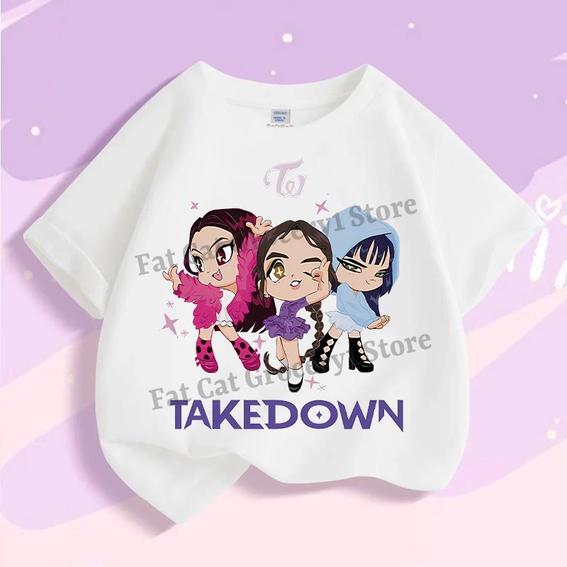 Детская футболка K-pop Demon Hunter, милые футболки с Руми, Мирой и Зои, летняя одежда с коротким рукавом для девочек и мальчиков, детские повседневные топы из хлопка, подарок