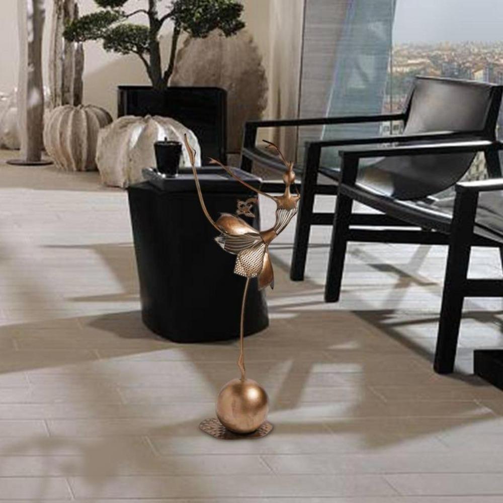 Водонепроницаемые украшения «Танцующая девушка», металлические садовые статуи, новые металлические садовые статуэтки, украшение, для улицы