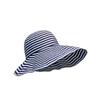 Женская весенне-летняя складная солнцезащитная шляпа в полоску