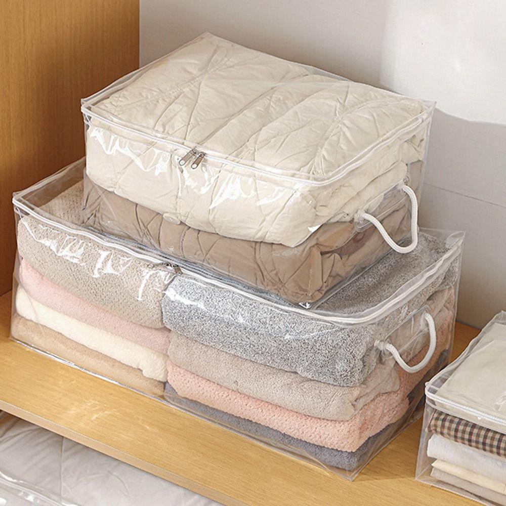Transparent Quilt Storage Bag Large Capacity Travel Compression Bag Clothes Storage Organiser  Home