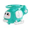 Helicopter Bamboo Dragonfly Toy Plastic Inertial Collision Aircraft Toys for Birthday Gifts Party Cyan