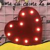 Romantic Red Heart-Shaped Decorative Night Light Battery-Powered Energy-Saving Desk Lamp For Bedroom Wedding Proposal Valentine'S & Mother'S Day