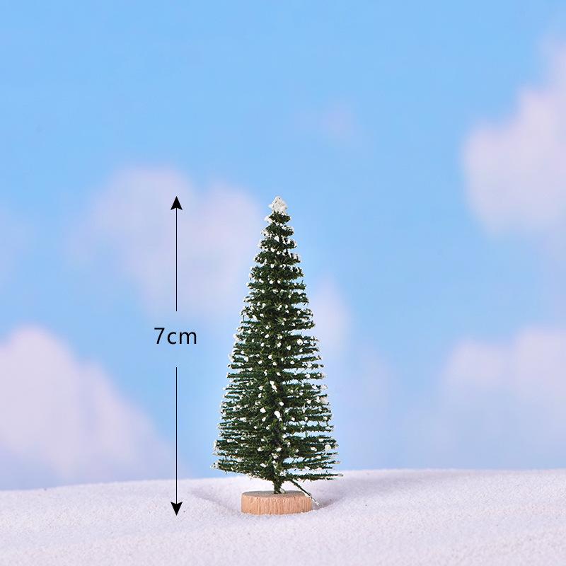 Pine Needle Layer Upon Layer Christmas Tree Micro-landscape Accessories Snow Tree Sand Table Landscape Ornaments, Christmas Gifts