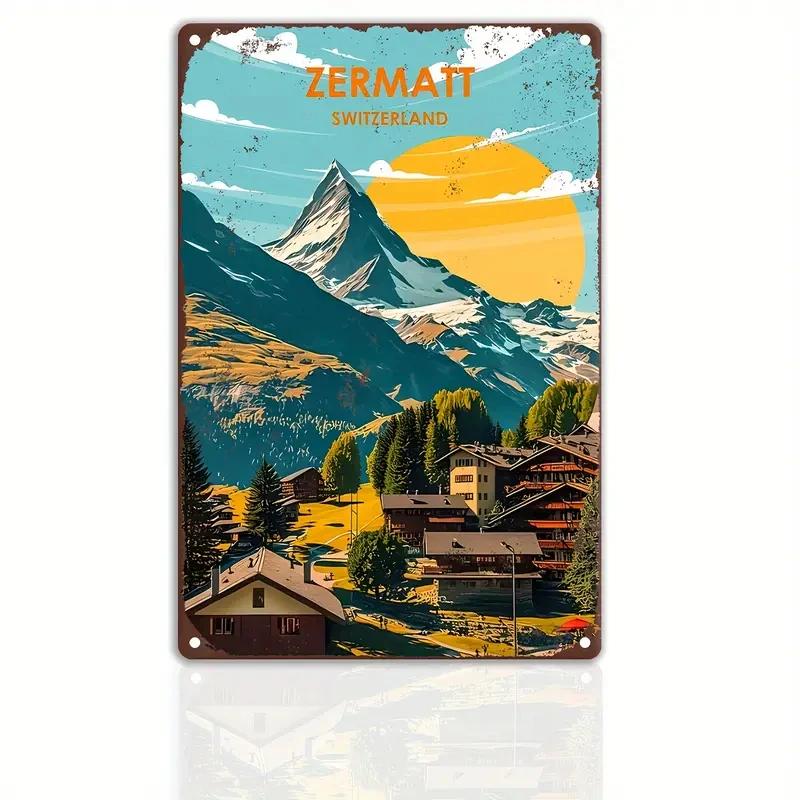 Vintage Travel The World Metal Sign MALAGA CROATIA FLORIDA Retro Poster Home Bar Room Pub Cafe Hotel Club Wall Decor Gift