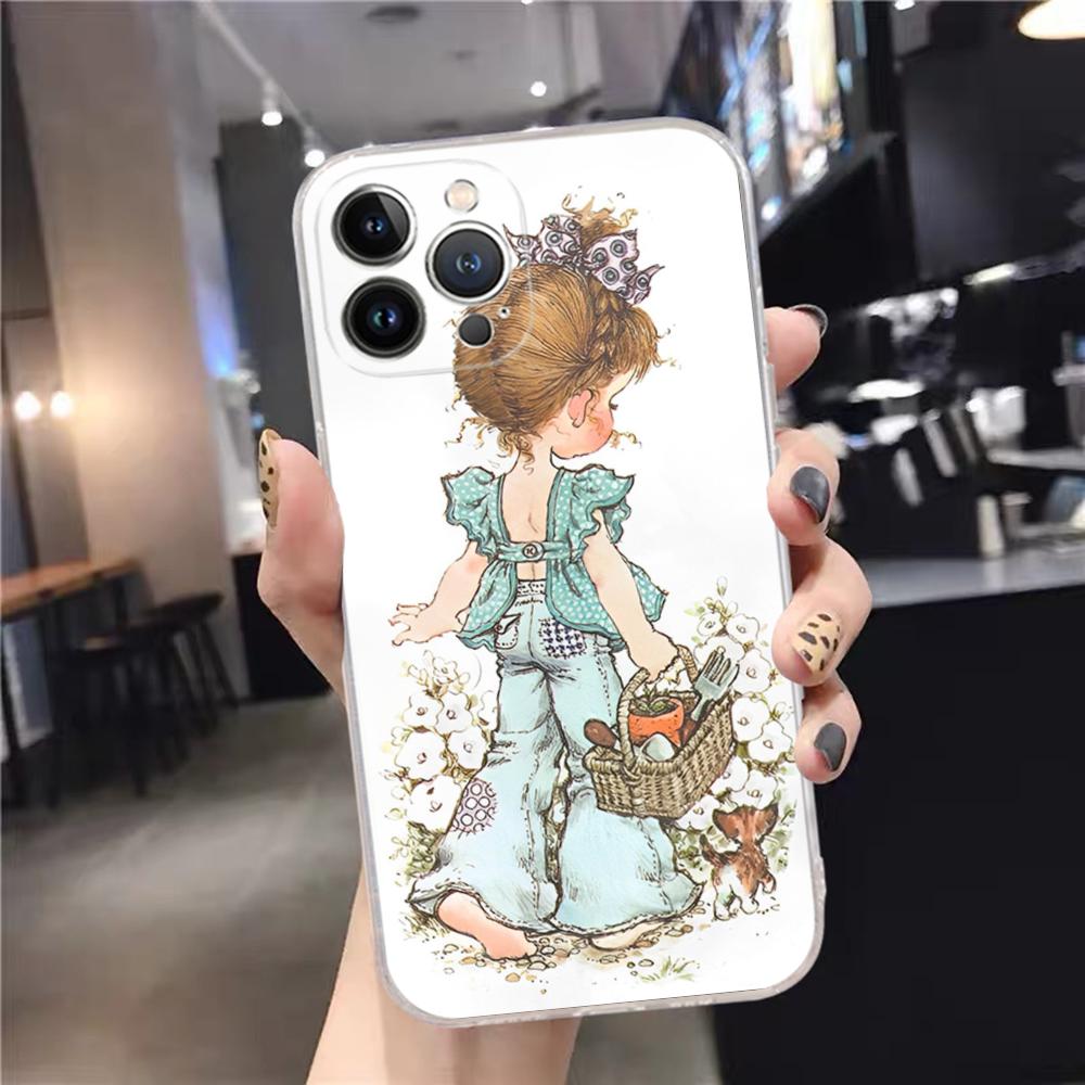 Сара Кей Девочки милый чехол для телефона для iPhone 15 14 11 12 13 Mini Pro XS Max Cover 6 7 8 Plus X XR SE 2020 Funda Shell