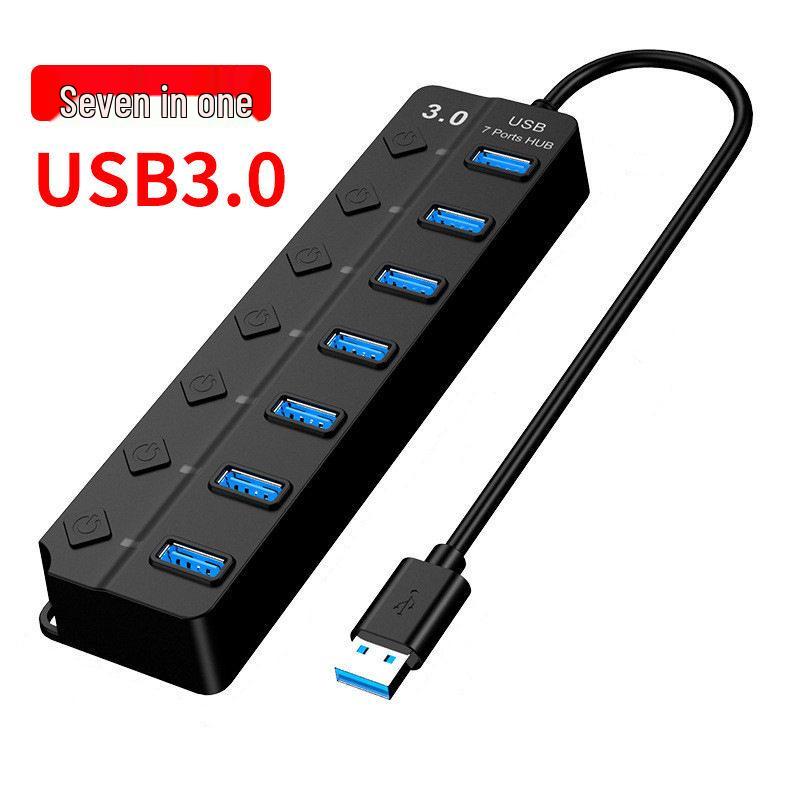 7-портовый USB 3.0 концентратор-удлинитель для расширения и зарядки ноутбука/настольного компьютера