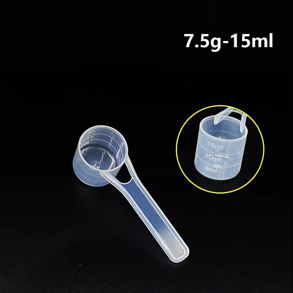 5pcs/set Transparent Flat-bottomed Spoon Plastic Measuring Spoon  Home Kitchen Baking Accessories