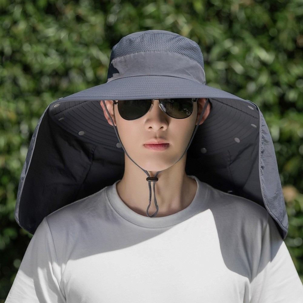 Neck Protection Men Sun Hat Cloth Fisherman Hat Fashion Summer Bucket Hat Male