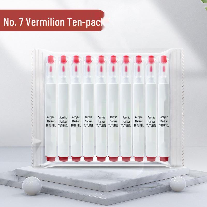 Набор водостойких художественных маркеров одного цвета, 36 штук - Черный, Белый, Красный непрозрачный - Идеально для детского рисования