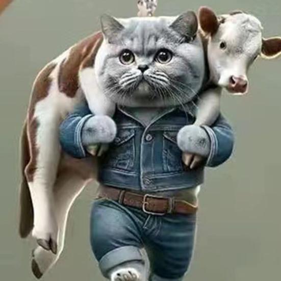 Подвеска для автомобиля Легкая Портативная Дизайн кошки собаки Подвеска для подвешивания 2D Акриловый Шарм Брелок Ключи