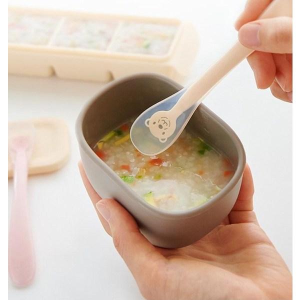 Силиконовая ложка для детского питания Fergie Animal Animal, 1 шт., бежевый медвежонок