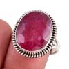 Red Ruby(Simulated) Gemstone Handmade 925 Sterling Silver Gift Ring S.8.5 O6l05