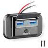 Quick Charge PD Type C  Dual USB Ports Car Bus Charger Socket Adapter 12V/24V USB Power Panel With Swith For Marine Motorcycles