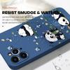 Милый чехол для телефона с милой пандой для iPhone 15 14 13 12 11 Samsung Galaxy A12 A52 S24 S23 Xiaomi POCO Redmi мягкий квадратный жидкий силиконовый чехол
