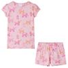 Light Pink Short-sleeved Pajamas for Children 92/104/116/128/140