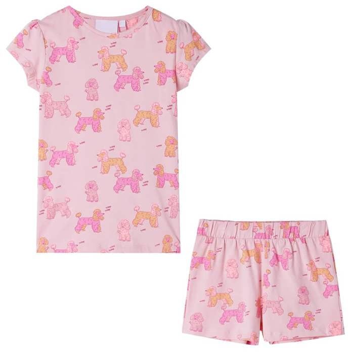 Light Pink Short-sleeved Pajamas for Children 92/104/116/128/140