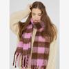 Z Home Black and White Checkerboard Imitation Cashmere Scarf Women's Autumn and Winter Scarf Shawl Commuter Scarf