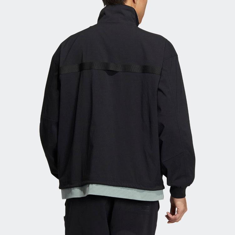adidas Мужская рабочая одежда Originals Trefoil с логотипом и ребристыми манжетами, черная HY7241