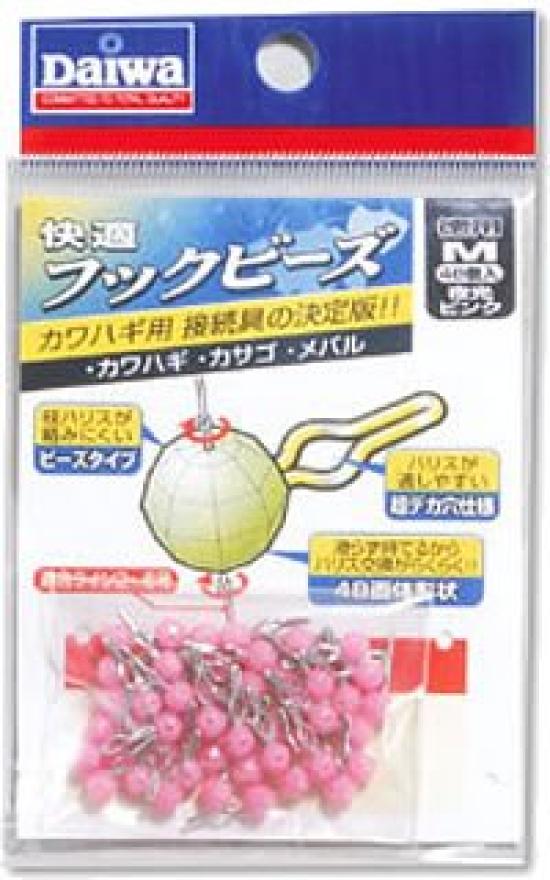 Daiwa Hook Value Size Luminous 627863 Beads, Comfortable, Pack, M, Pink,