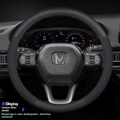 For A123 TYPE R Accord Civic HRV CRV CITY Jazz Pilot Odyssey Spirior FIT Carbon Fiber Car Steering Wheel Cover Auto Accessories K2
