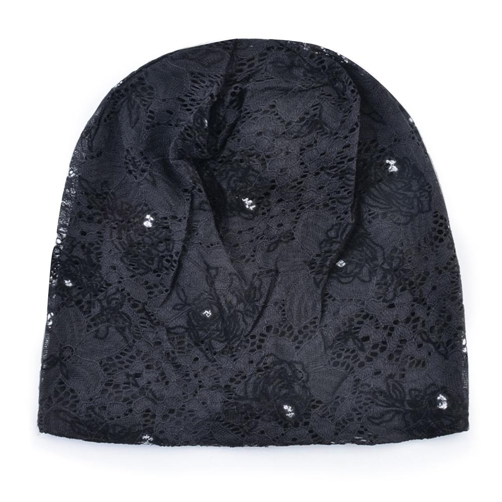 Женская шапка-бини, вязаные кружевные шапки с цветочным узором, женские весенне-летние шапочки Skullies, однотонные головные уборы, шапочка, женская шапка Gorras