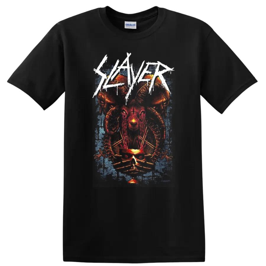 Metal Ram Skull Graphic T Shirt Heavy Metal Music Art Tee Gift for Fans