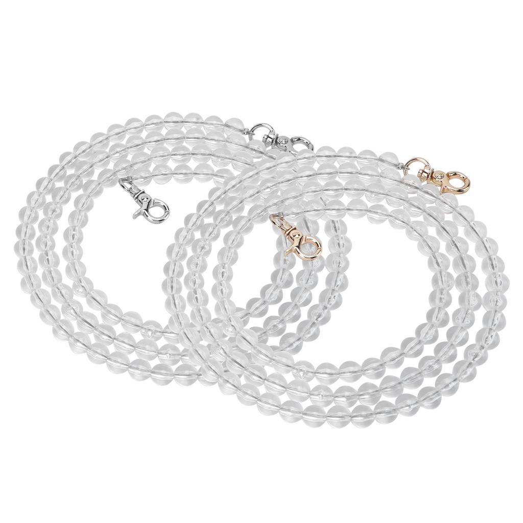 2pcs Bag Strap Acrylic Metal DIY Mobile Phones Decorative Accessories for Girl Woman1 Meter