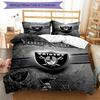 Raiders Fan Gear Custom Name Text Print 1Pc Bedding Set Duvet Cover With Two Pillowcases Soft Bed Linen For Household Bedroom