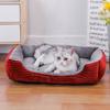 Cat Bed Dog Beds Pet Kennel Square Plush Calming Bed Cushions for Medium Small Dog Pet Supplies Accessories