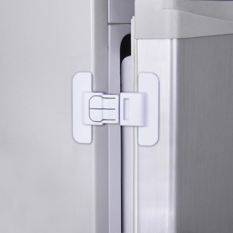 Kids Security Protection Refrigerator Lock Home Furniture Cabinet Door Safety Locks Anti-Open Water Dispenser Locker Buckle 2Pcs