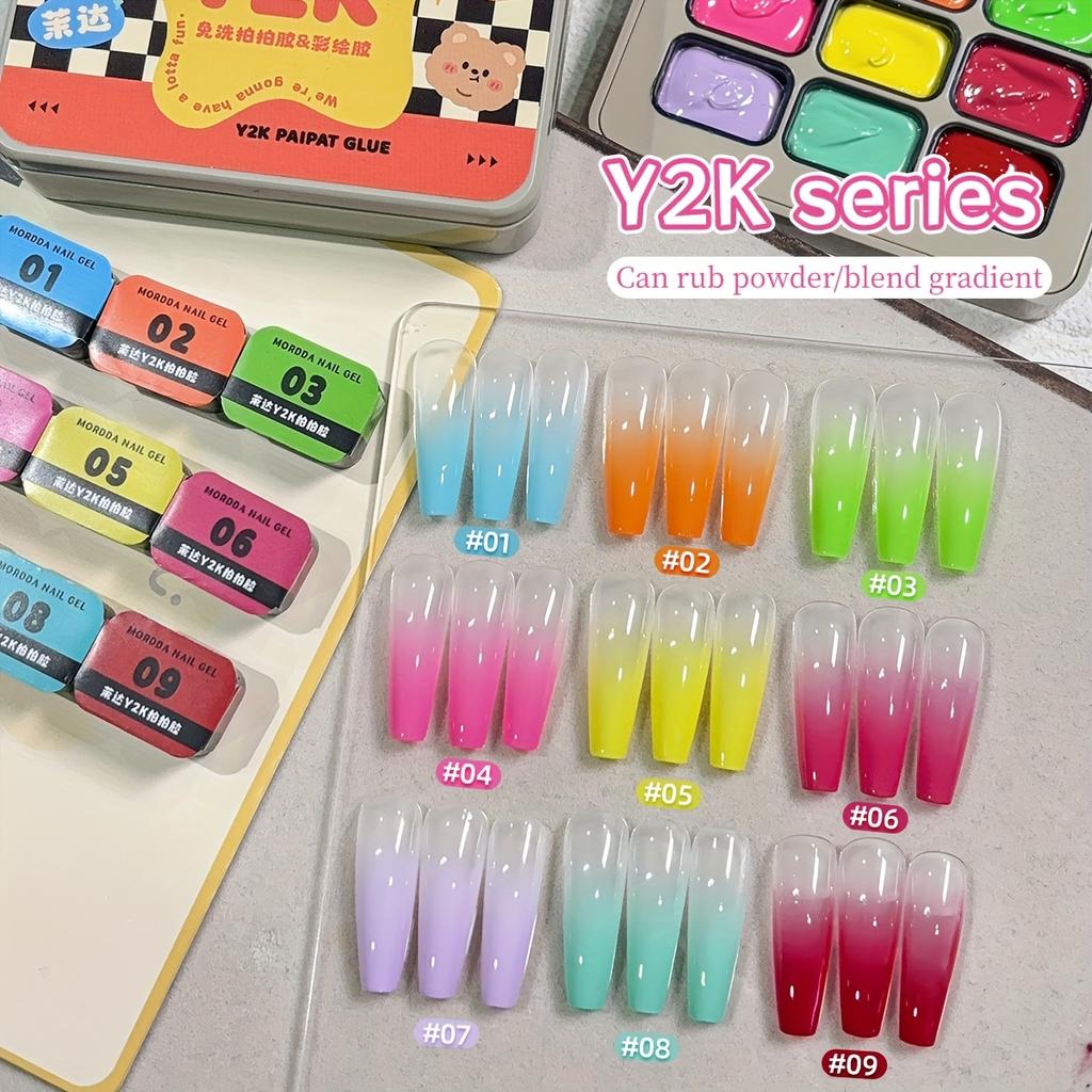 Гель для ногтей, серия Rainbow Dopamine, мода весна-лето, насыщенный блеск, светодиодный нейл-арт, эффект градиента, дизайн ногтей своими руками