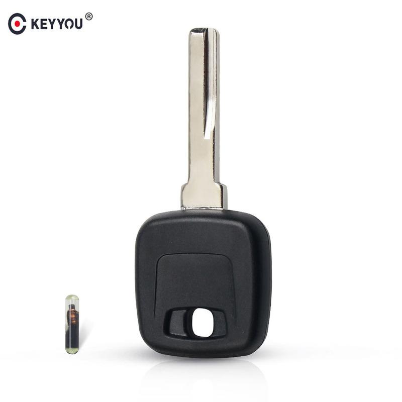 KEYYOU Replacement Key Shell Fit For VOLVO S40 V40 S60 S80 XC70 Key Blank Remote Key Case Uncut HU56R Blade Fob ID48 ID44 Chip