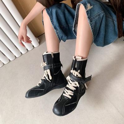 Версия из коровьей кожи, модная ретро-расцветка, универсальный ремешок, боковая молния, охотничьи ботинки Мартин, женские модели осень-зима