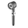 Ручной душевой набор под давлением с фильтрующим распылителем и массажной насадкой цвета «оружейный серый»