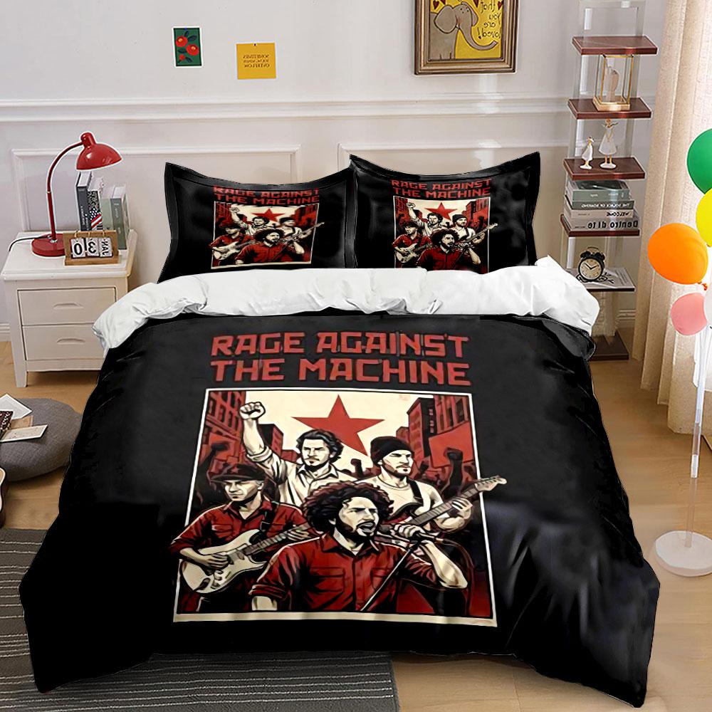Rage Against the Machine Комплект постельного белья Комплект пододеяльника Пододеяльник Наволочки (1 * Пододеяльник 2 * Наволочки, без одеяла)