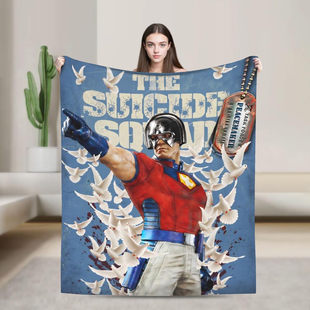 Adrian Chase Vigilante Peacemaker Flannel Blanket Soft Warm Bedding Throws for Home Decor Airplane Bedspread Sofa Bed Cover