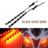 2X 6Led 5050 Smd Motorcycle Turn Signal Indicator Blinker Led Strip