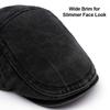 Streetwear Flat Cap Unisex Casual Adjustable Ivy Cap Travel Vintage Washed Cotton Newsboy Cap Simple Daily Party Dating Hat