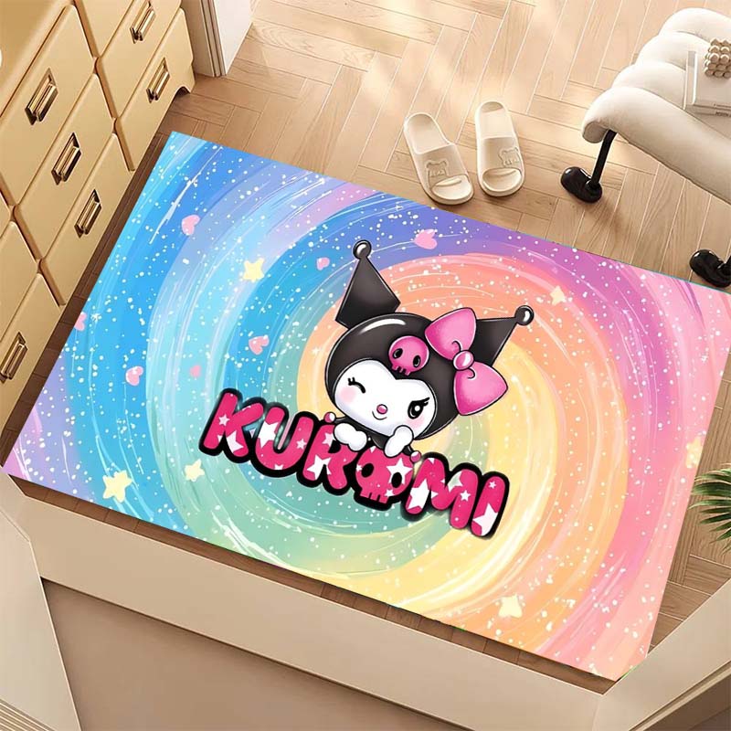 Various styles of Kuromi cartoon rugs are perfect for home décor and can be used in game rooms, bedrooms, living rooms and othe5