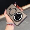 Совместим с Mate70 Pro, Премиальный матовый прозрачный противоударный чехол для телефона с интегрированной подставкой.