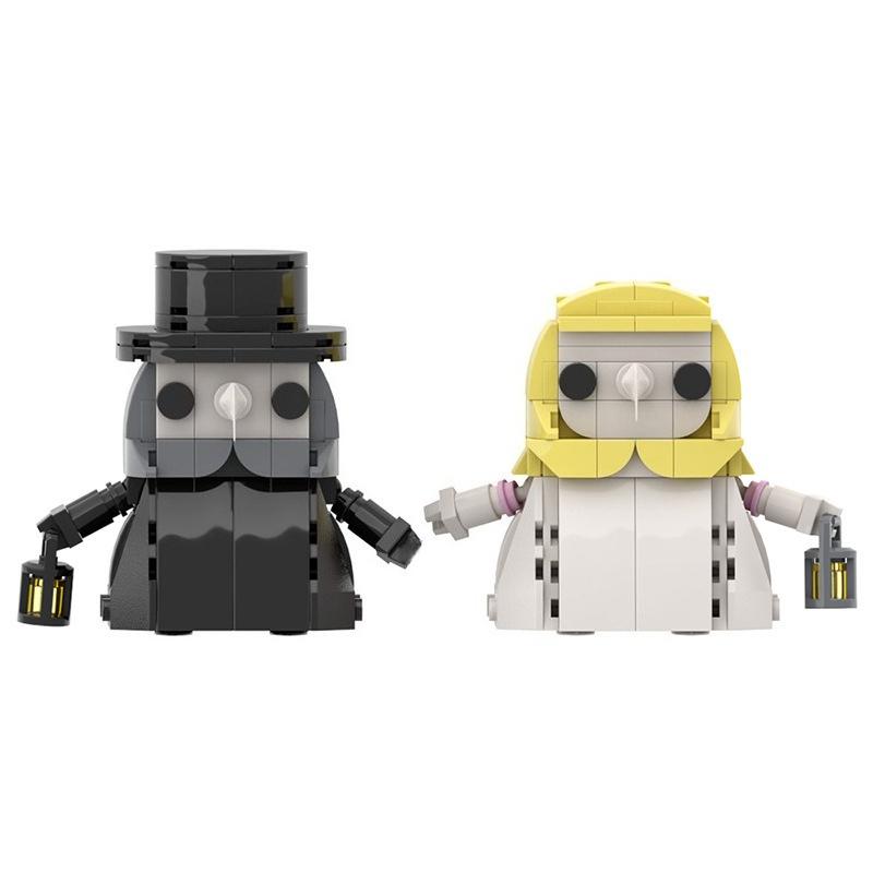 Mini Bird-Beak Mask Doctor Building Set Dark Academia Desk Decor Model For Educational And Collectible Purposes