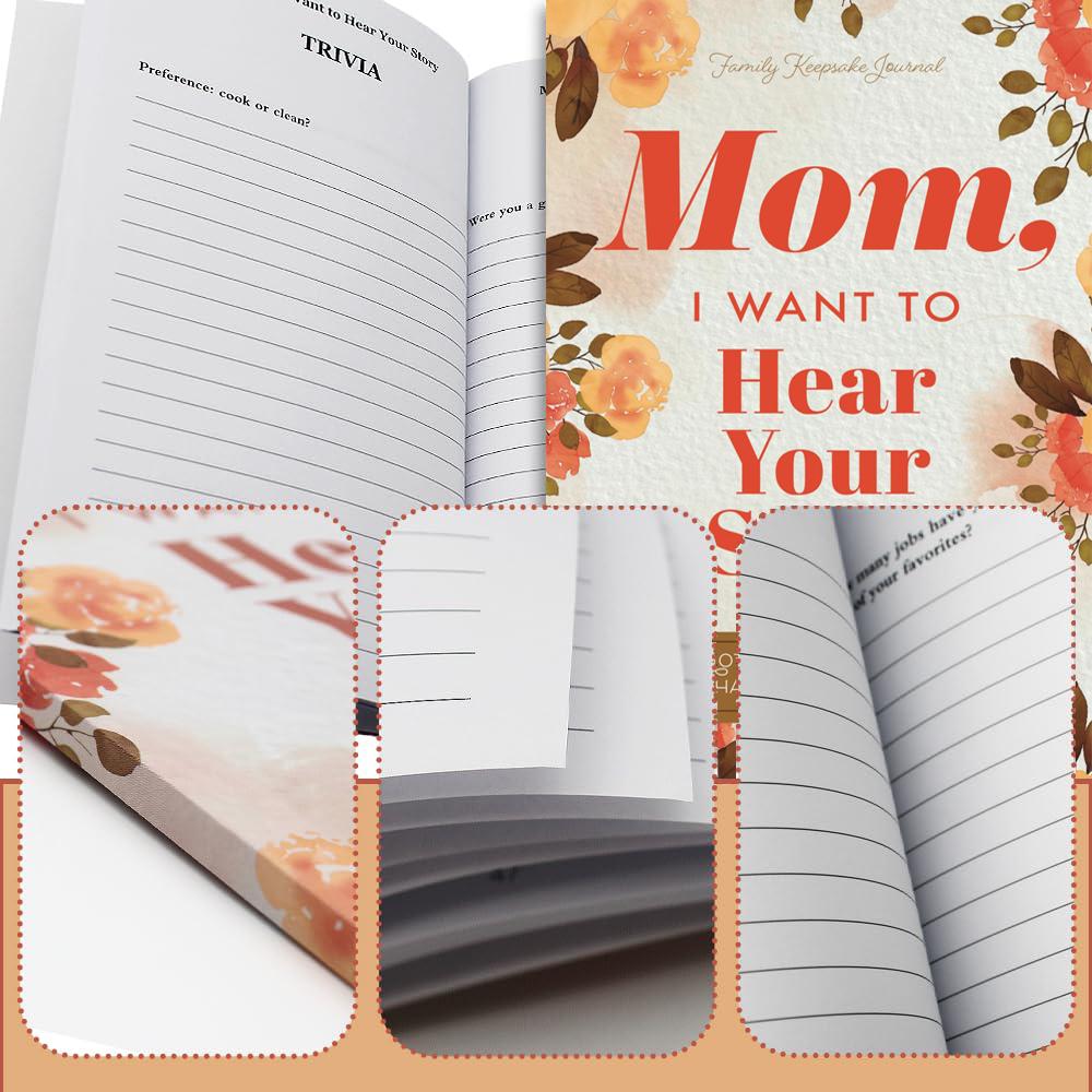 Mom, I Want To Hear Your Story Dad Mom Leather Memory Books A Father's Guided Journal To Share His Life Memory Books